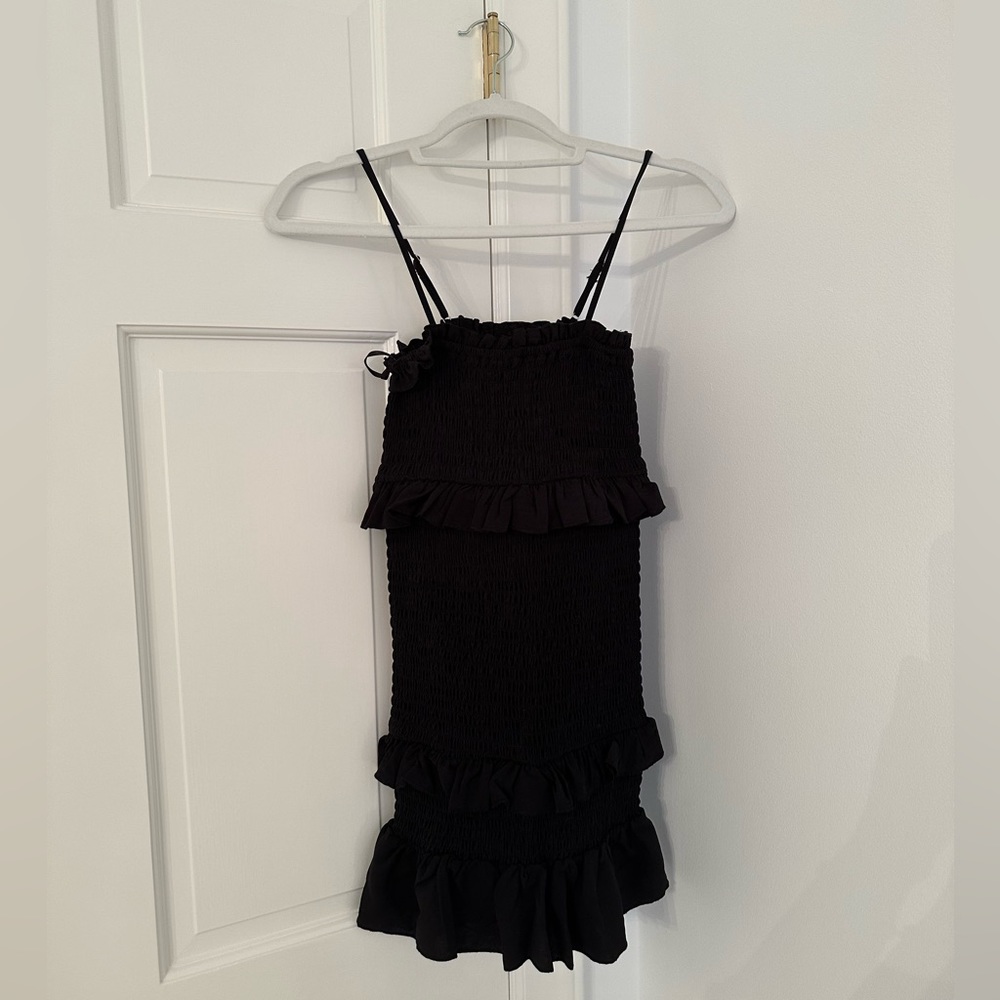 Forever 21 black ruffle dress